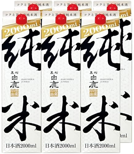 黒松白鹿 純米 パック 6本 [ 日本酒 兵庫県 2000ml×6本 ]