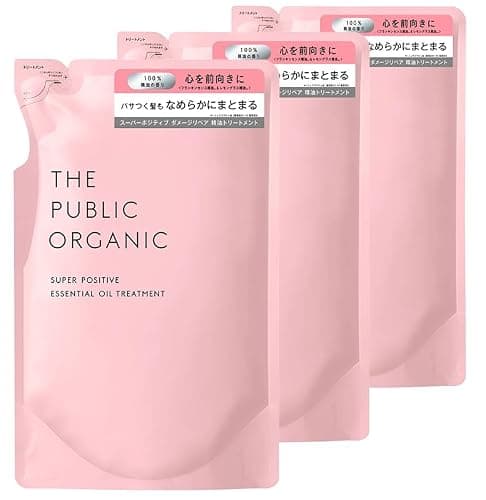 ザ パブリック オーガニック スーパーポジティブ トリートメント 詰替えセット (400mL×3個) 精油 無添加 ノンシリコン 日本製 | ダメージケア コンディショナー 保湿 人気 ランキング 頭皮 ケア THE PUBLIC ORGANIC