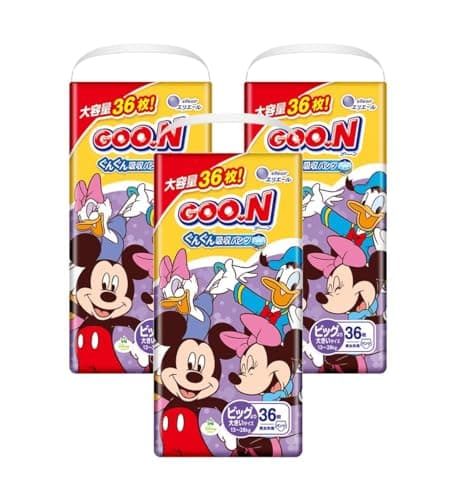 【パンツ BIGより大きいサイズ】グーン ぐんぐん吸収パンツ おむつ (13~28kg) 108枚(36枚×3) [ケース販売] 【Amazon.co.jp限定】 (ディズニーデザイン)