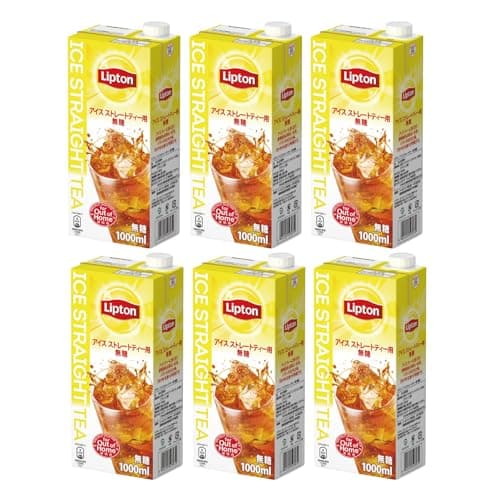 リプトン紅茶 アイスストレートティー用 無糖 [ 業務用 紅茶飲料 アイスティー ] 1000ml×6本