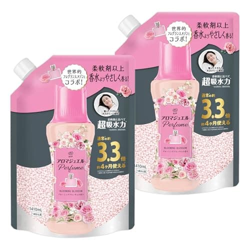 レノア Lenor ハピネス アロマジュエル 香り付け専用ビーズ ブルーミングブロッサム 詰め替え 1,410mL ×2袋【まとめ買い】 [大容量]
