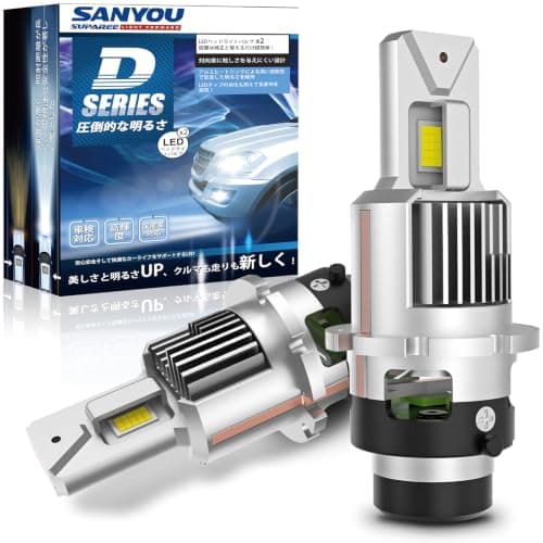 『Rタイプ専用』SUPAREE D4R LED ヘッドライト 車検対応 ポン付け 6500K ホワイト DC12V 静音高速冷却ファン付き 2個セット