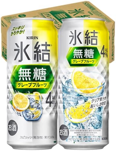 氷結無糖 チューハイ500ml×24本 キリン 氷結無糖 グレープフルーツ Alc.4% サワー 酎ハイ お酒 甘くない