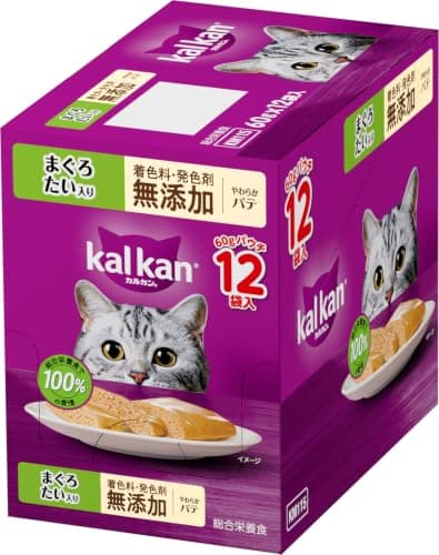 カルカン パウチ やわらかパテ 成猫 60g×12袋 着色料・発色剤 無添加 まぐろ たい入り ウェットフード キャットフード 総合栄養食 水分補給
