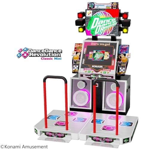 ダンスダンスレボリューション クラシックミニ DanceDanceRevolution Classic Mini 手で遊ぶ 音ゲー ダンレボ DDRmini 家庭用 2人プレイ可能 初代～3rdまで レトロ 3タイトルを収録 5インチLCD HDMI出力 懐かし楽曲収録 コナステ