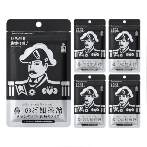 森下仁丹 鼻・のど甜茶飴 さらにスーッと長持ちタイプ 38g×5袋