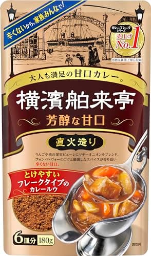 [ エバラ ] 横浜舶来亭 カレーフレーク 芳醇な甘口 180g ×5個（ スパイスカレー カレールー カレー パウダー ）