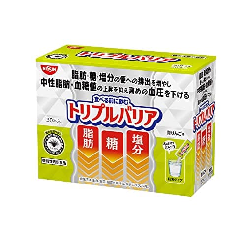 日清食品 トリプルバリア [ 機能性表示食品 ] 脂肪 糖 塩分対策に 青りんご味 30本