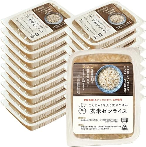 伊豆河童 こんにゃく米 玄米ゼンライス レトルト パックご飯 低カロリー 低糖質 常温保存 長期保存 非常食 160g×20