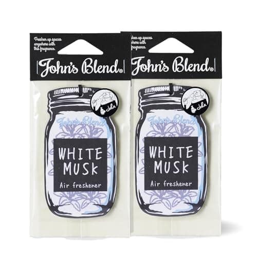 John's Blend(ジョンズブレンド) ルームフレグランス エアーフレッシュナー ペーパー ホワイトムスク 2枚セット 吊り下げ OA-JON-1-1