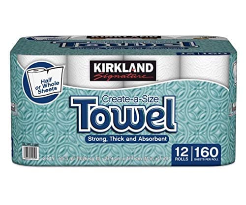KIRKLAND カークランド シグネチャー ロールタオル(ペーパータオル) 2枚重ね 160カット12ロール