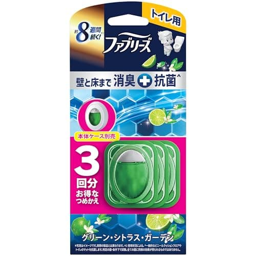 ファブリーズ 消臭芳香剤 トイレ用 壁と床まで消臭＋抗菌 グリーン・シトラス・ガーデン 詰め替えパック 6.3mL×3個