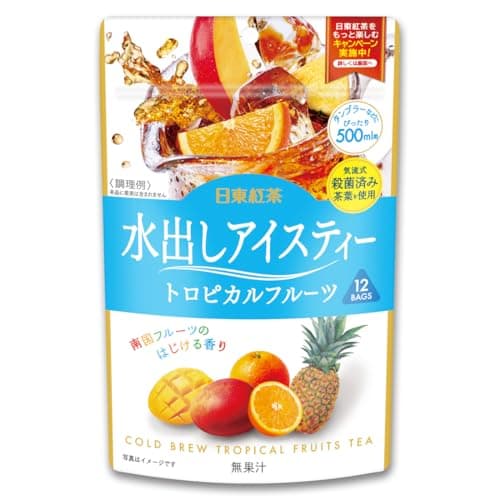 日東紅茶 水出しアイスティートロピカルフルーツTB 12袋入 ×4個 ティーバッグ
