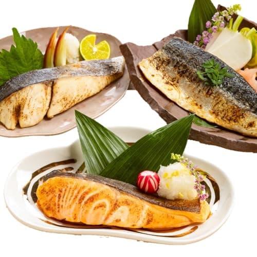塩焼き3種6食入り 【骨取り済みで炙った皮まで美味しい】 鯖(サバ)・銀鮭・鰆(さわら)の食べ比べセット 冷凍食品 おかず 魚 惣菜 焼き魚 仕送り 一人暮らし サバ サケ サワラ 電子レンジ
