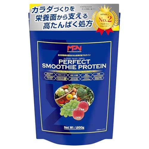 エムピーエヌ(MPN) パーフェクト・スムージー・プロテイン マスカット&ピーチ風味 1.6kg ミールリプレイスメント 日本国内製造