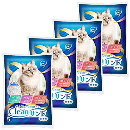 アイリスオーヤマ 猫砂 固まる クリーンサンド 5L×4袋セット 大容量 CLS-5L