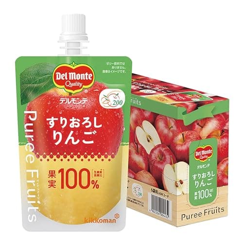 Del Monte デルモンテ ピュレフルーツ すりおろしりんご 110gパウチ×6個 果実100％ スムージー フルーツピューレ