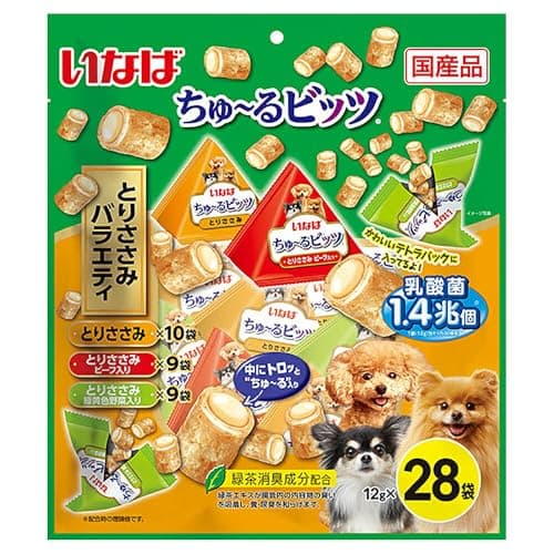 いなば ちゅ~るビッツ とりささみバラエティ 12g×28袋 犬用おやつ