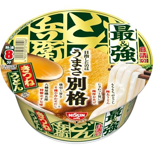 どん兵衛 日清の最強どん兵衛 きつねうどん [八幡屋礒五郎 特製ゆず七味唐辛子] 日清食品 カップ麺 93g×12個