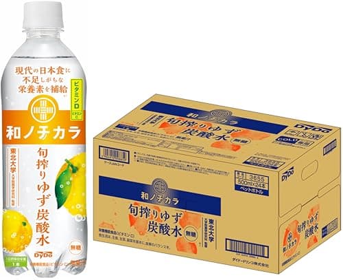 ダイドー 和ノチカラ 旬搾りゆず炭酸水 500ml×24本