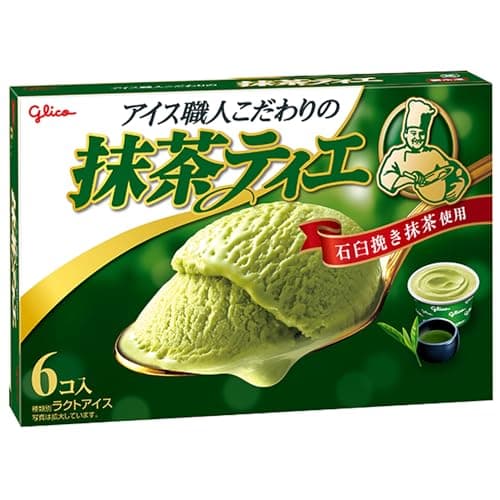 [冷凍] 抹茶ティエ (87ml×6個)×8箱 江崎グリコ アイス マルチ ファミリー