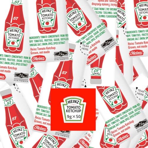 ハインツ(HEINZ)トマトケチャップ 9g 50個入 小分け ketchup 番茄酱