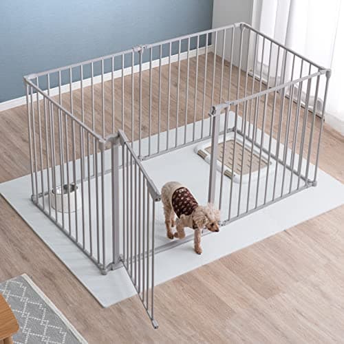 タンスのゲン ペットサークル 151×76×76cm 【実用新案登録】バリアフリー 6面 両開き ダブルロック 64900010(87795)