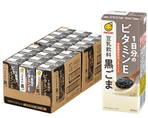 マルサン 1日分のビタミンE 豆乳飲料 黒ごま 200ml×24本