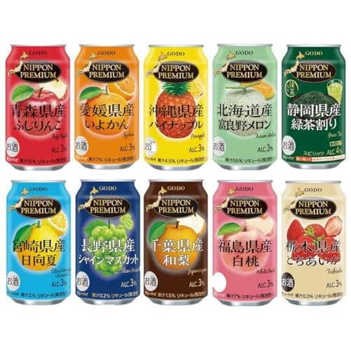 合同酒精 NIPPON PREMIUM チューハイアソートのみくらべ 10種類20本セット [ チューハイ 3%/4%日本 350ml×18本 340ml×2本 ]