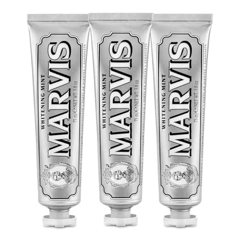 MARVIS(マービス)ホワイト・ミント 歯磨き粉 爽やかミント味 オーラルケア イタリア製 x 3本セット