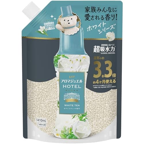 レノア ハピネス アロマジュエル 香り付け専用ビーズ ホワイトティー 詰め替え 1410mL 柔軟剤を一緒に使って効果長続き