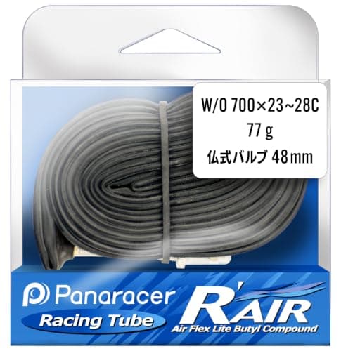 パナレーサー(Panaracer) R'AIR 軽量チューブ W/O 700×23-28C 仏式バルブ 48mm 日本製 TW723-28LF-RA