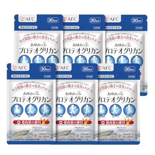 (AFC) プロテオグリカン サプリ あゆみの宝 袋 30日 非変性 Ⅱ型コラーゲン 機能性表示 膝 (6袋)