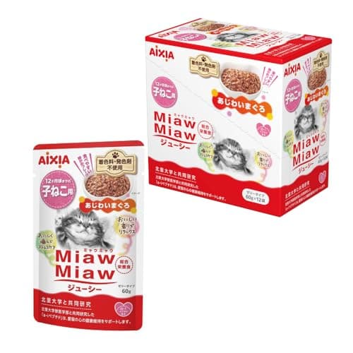 ミャウミャウ (MiawMiaw) ジューシー 子ねこ あじわいまぐろ 60g×12個セット