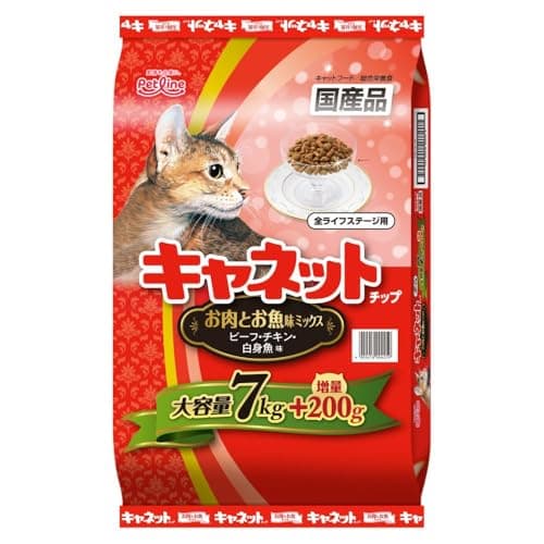 【大容量7.2kg】キャネットチップ お肉とお魚ミックス 猫用ドライフード まとめ買い 総合栄養食 国産