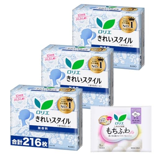 ロリエ きれいスタイル 無香料 72コ入×3個セット(216個)+おまけ付き 【Amazon.co.jp限定】