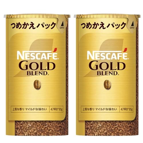 【Amazon.co.jp限定】ネスカフェ ゴールドブレンド エコ&システムパック 95g×2本 ( 95杯分 ),レギュラー ソリュブル コーヒー, 詰め替え用