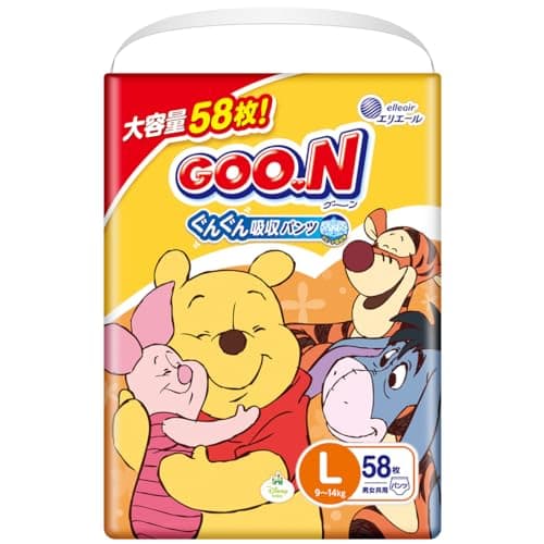 【パンツ Lサイズ】グーン ぐんぐん吸収パンツ おむつ (9~14kg) 58枚 【Amazon.co.jp限定】 (ディズニーデザイン)