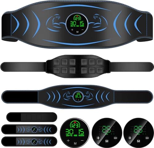EMS腹筋ベルト【2026強化版×消費カロリー表示×ジェルシート不要】腹筋パッド EMSトレーニング 15種類モード 30段階強度調整 12枚伝導布 腕部ベルト 延長ベルト 20分タイマー 液晶表示 男女兼用 USB充電式 日本語説明書
