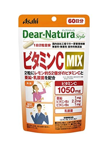 ディアナチュラスタイル ビタミンC MIX 120粒 (60日分) アサヒ サプリ Dear-Natura 国内工場で生産 1日2粒目安 パウチ