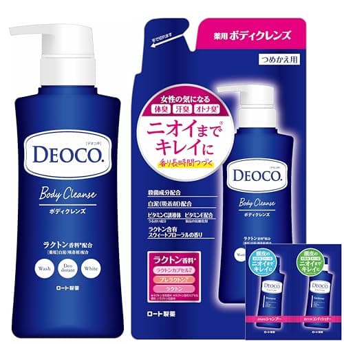 デオコ (DEOCO)薬用ボディクレンズ 本体350mL+詰替250mLセット+デオコヘアケアサシェット付 【医薬部外品】【Amazon.co.jp限定品】