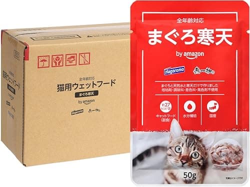 by Amazon はごろも 無一物 寒天ゼリー パウチ まぐろ 【国産】 50g × 30個 - キャットフード ウェット ケース販売