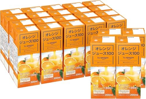 by Amazon オレンジ ジュース 100% 200ml×24本 ボトル
