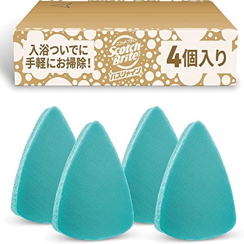 【Amazon.co.jp限定】 スコッチブライト お風呂掃除 スポンジ SWIFT SCRUB バス用パワフルパッド 4個 バスシャイン