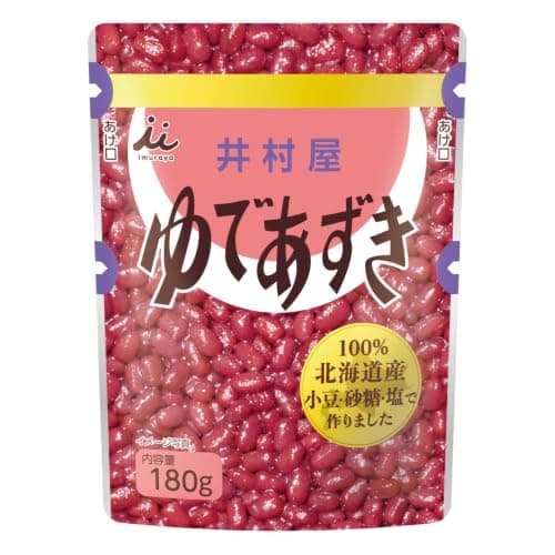 井村屋 北海道パウチゆであずき 180g×10個 【製菓材料】【あんこ】【つぶあん】【ぜんざい】【おしるこ】
