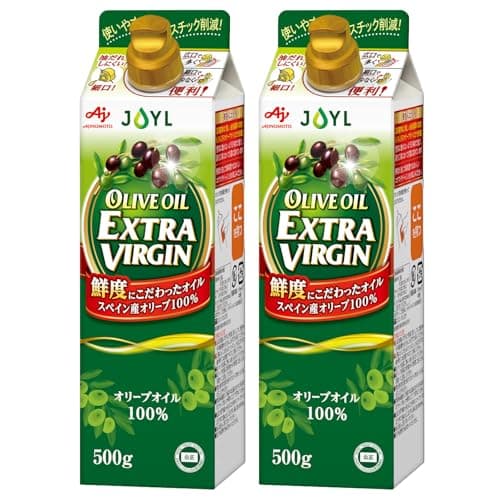 JOYL オリーブオイル エキストラバージン ( 100% 捨てやすい 紙容器 ) 味の素 J-オイルミルズ 紙パック 500g x 2本