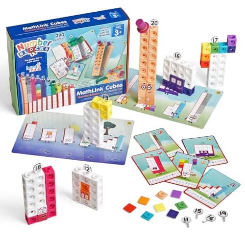 ラーニング リソーシズ(Learning Resources) NumberBlocks MathLink Cubes ナンバーブロックス 11-20 キューブ 155個入り アクティビティセット 算数おもちゃ 日本語ガイド付き 94477-J 正規品 ワンサイズ