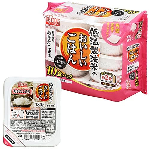 アイリスオーヤマ パックご飯 秋田県産 あきたこまち 180g×10個 国産米 100% 低温製法米