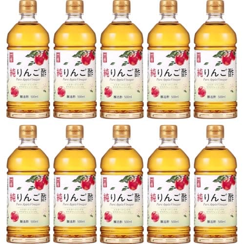 内堀醸造 純りんご酢 500ml 10本入 りんご果汁100％使用 飲むお酢 純リンゴ酢 砂糖不使用 ペットボトル 日本 ビネガー