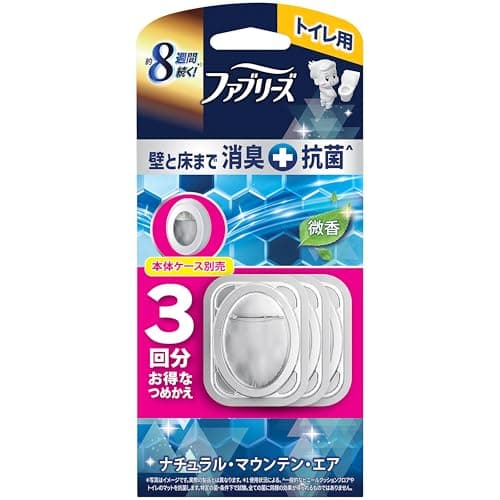 ファブリーズ 消臭芳香剤 トイレ用 壁と床まで消臭＋抗菌 ナチュラル・マウンテン・エア 詰め替えパック 6.3mL×3個